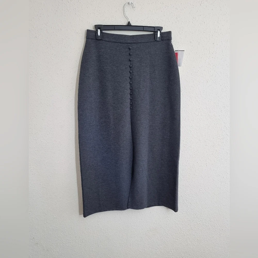 Elegant Gray Women's Skirt - Picture 3 of 7